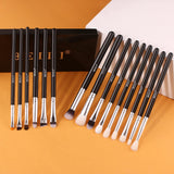 BEILI Professional Eye Sadow Eyeliner Eyebrow Makeup brushes Set 15 Pcs