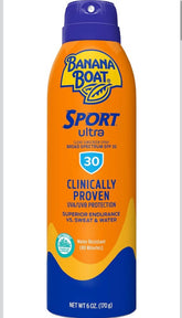 Banana Boat Sunscreen Ultra Mist Sport Performance Broad Spectrum Sun Care Sunscreen Spray - SPF 30, 6 Ounce