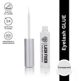Lash Fixer Eyelash Adhesive Transparent - 24H Hold, Quick Drying, Waterproof, Ultra Thin Brush
(5ml)