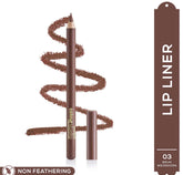 Chambor Velvette Touch Lip Liner Pencil, Shade-BR03, 1.14g