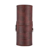 Cosmetics Brush Holder Cylinder Shaped Brown (Big) - London Prime