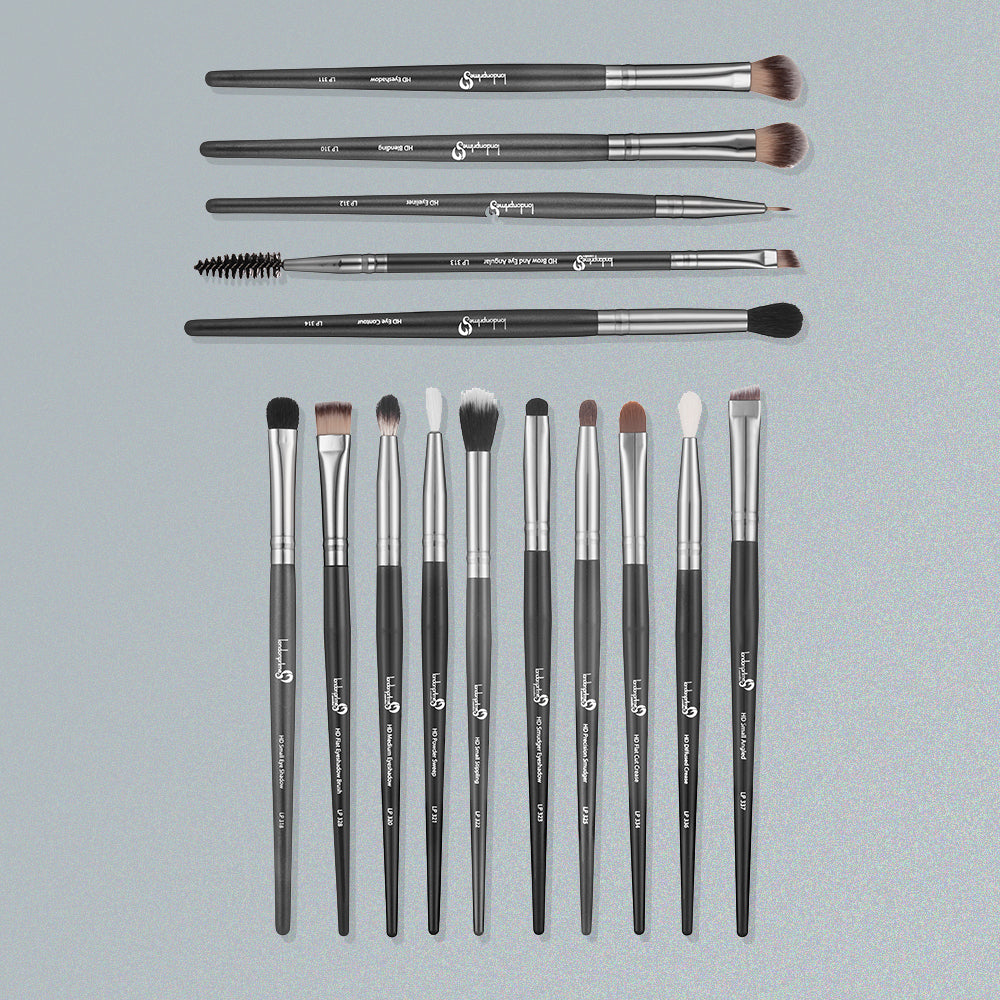 London Prime HD Pro Eye Essential Brush Set 15Pcs - London Prime