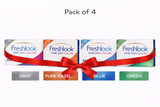 FRESHLOOK PACK OF 4 
GRAY + PURE HAZEL + BLUE + GREEN