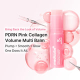 MEDICUBE PDRN Pink Collagen Volume Multi Balm Stick | Volufiline PDRN NAD Collagen | Face & Body Balm for Under-Eyes Neck Forehead Smile Lines Lips | Plumping Radiance Line Care