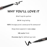 Kay Beauty Intense Black 24H Kajal Eyeliner Duo